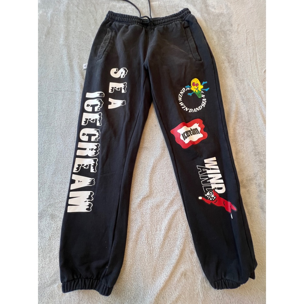 Icecream Sweatpants Mens Black  Wind and Sea JP Exclusive Graphic Joggers